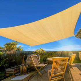 20'X26' Sand HDPE Sunshade Sail (Option: defaulttitle)